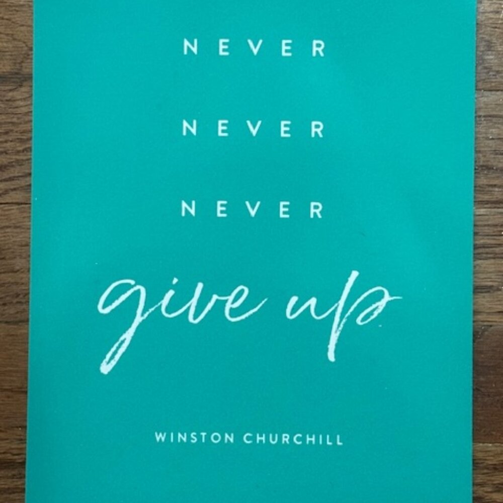 NEW Chalk Couture transfer NEVER NEVER NEVER GIVE UP